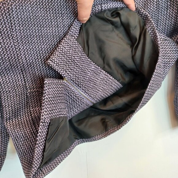 Doncaster Womens Sz 6 Silk Wool Purple Business Jacket Zip Front Pockets Career - Picture 8 of 13